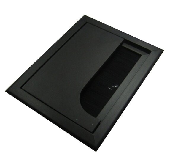Kabeldurchlass Aluminium 80x100x23 mm schwarz