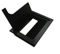 Kabeldurchlass Aluminium 80x100x23 mm schwarz