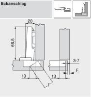 CLIP top BLUMOTION 110°-Spezialscharnier, gerade, mit Feder, Topf: EINPRESSEN