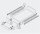 320N2700C blum METABOX Stahlzarge N = 54 mm, Teilauszug, 25 kg, NL=270 mm, Schraubversion
