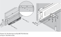 Z70.0320 BLUMOTION und Mitnehmer blum METABOX 25kg