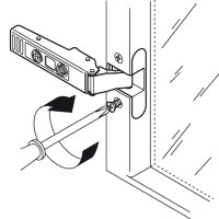 71T950A CLIP top Alurahmenscharnier 95°, Eckanschlag, mit Feder, Topf: Schrauben