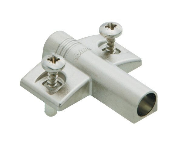 970.55E1 BLUMOTION Adapterplatte, kreuz (37/32), Expando mit vorm. Dübel, Zink vernickelt