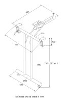 4882.088 Klapptisch-Gestell Modell T Economy, silbergrau...