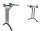 4882.688 Klapptisch-Gestell Modell D Economy, silbergrau RAL 9006