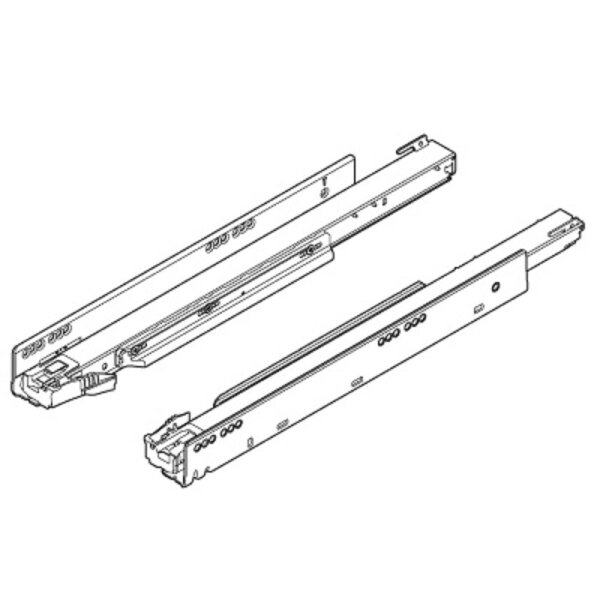 750.2701S LEGRABOX Korpusschiene mit BLUMOTION S, Vollauszug, 40 kg, NL=270 mm li/re