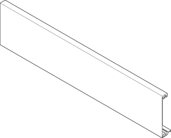 Z31L1036A TANDEMBOX antaro Vorderstück ohne Nut, bis KB=1200mm, zum Ablängen, seidenweiß/weißgrau
