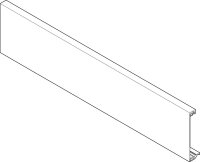 Z31L1036A TANDEMBOX antaro Vorderstück ohne Nut, bis KB=1200mm, zum Ablängen, seidenweiß/weißgrau