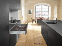 blum LEGRABOX pure Zarge M=90,3mm, NL=550 mm, polarsilber matt