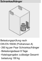 48N0510.02 /03 Set Schrankaufhänger, links/rechts, zum Schrauben, braun