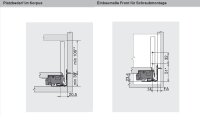 770K3502S blum LEGRABOX pure, seidenweiß matt Zarge K=128,3mm, NL=350 mm
