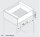 770K3502S blum LEGRABOX pure, seidenweiß matt Zarge K=128,3mm, NL=350 mm