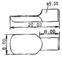 4303.210 Bodenträger SERVO 5 Stahl ø 5mm vernickelt