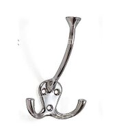 Kleiderhaken mit Huthaken Aluminium 110mm