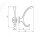 Kleiderhaken Aluminium mit Huthaken 126mm