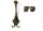 Kleiderhaken mit Huthaken Antik Messing