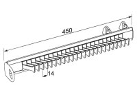 KJ0101 Krawattenhalter Alu Breite 78mm