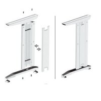 Schreibtischgestell Stahl silbergrau 725mm